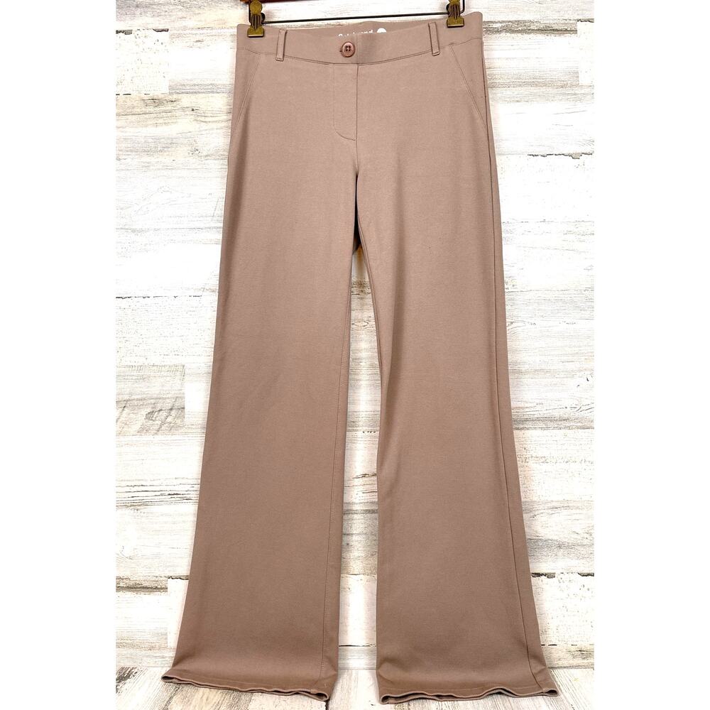Betabrand Womens S Tan Bootcut Dress Travel Pull On Stretch Casual Pants
